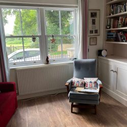 Lounge declutter after